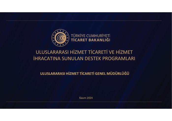 Hizmet Sektörüne Sağlanan Destekler
