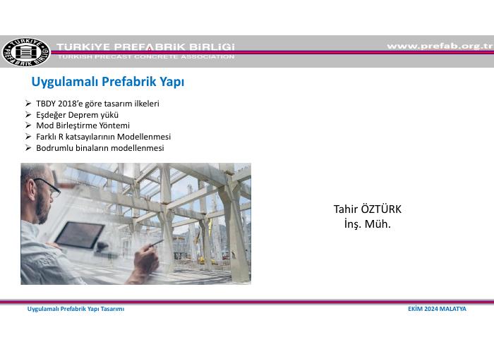 UYGULAMALI PREFABRİK YAPI TASARIMI EĞİTİM SUNUMU 2