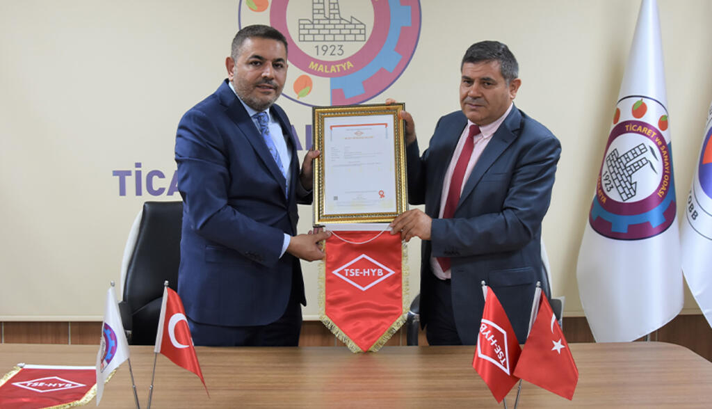 Türkiye’de ilk kez “TSE Hizmet Yeterlilik Belgesi” alan Oda Malatya TSO oldu