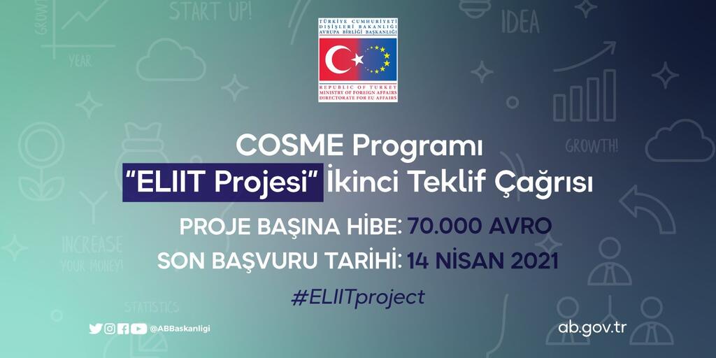 AB COSME Programı ELIIT Projesi İkinci Teklif Çağrısı