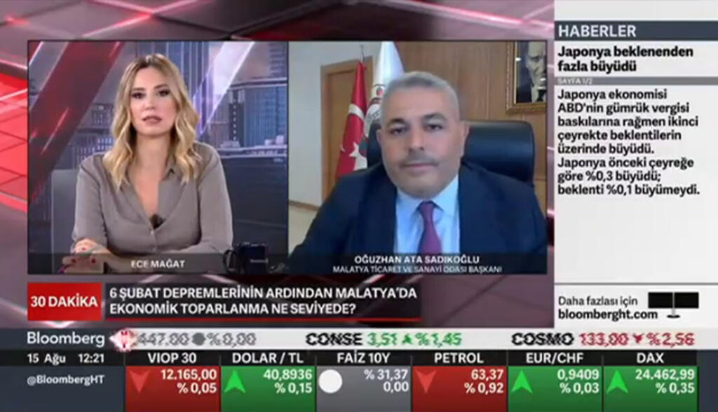 President Sadıkoğlu was a guest on Bloomberg HT.