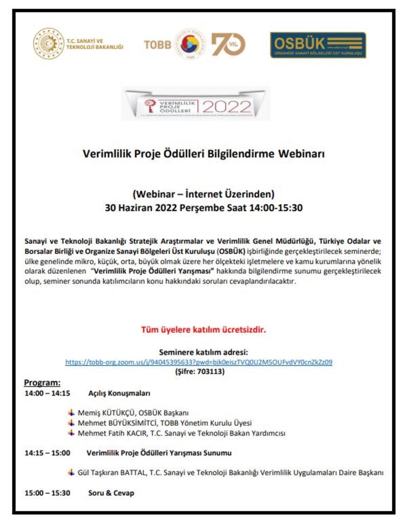 Verimlilik Proje Ödülleri Yarışması