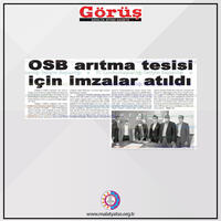 1. OSB Arıtma Tesisi için yer teslimi yapıldı