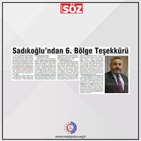 Başkan Sadıkoğlu: “6. Bölge Teşvikleri devam edecek”